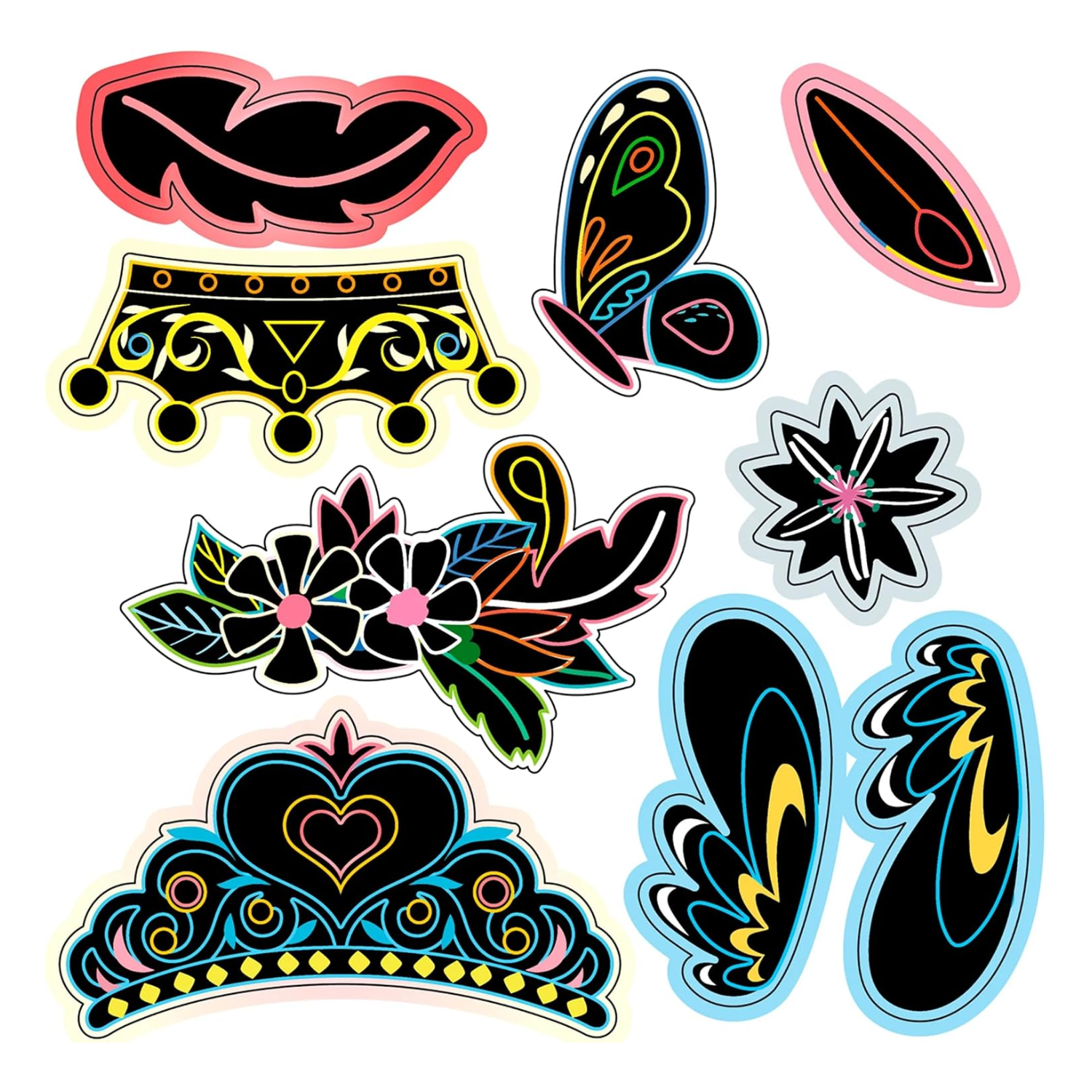 SET CREA MÁSCARAS DE PRINCESAS CON DIAMANTES 03 UNIDADES - 3