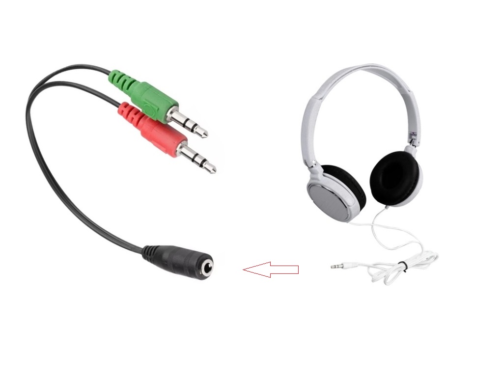 CABLE ADAPTADOR JACK 3.5MM AUDIFONO Y MICROFONO AUDIO PC - 2
