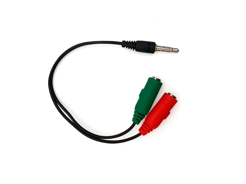 CABLE ADAPTADOR JACK 3.5MM MICROFONO Y AUDIFONO AUDIO SMARTPHONE - 2