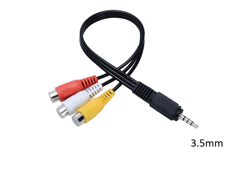 CABLE MINI JACK 3.5MM A RCA AUDIO Y VIDEO - 3