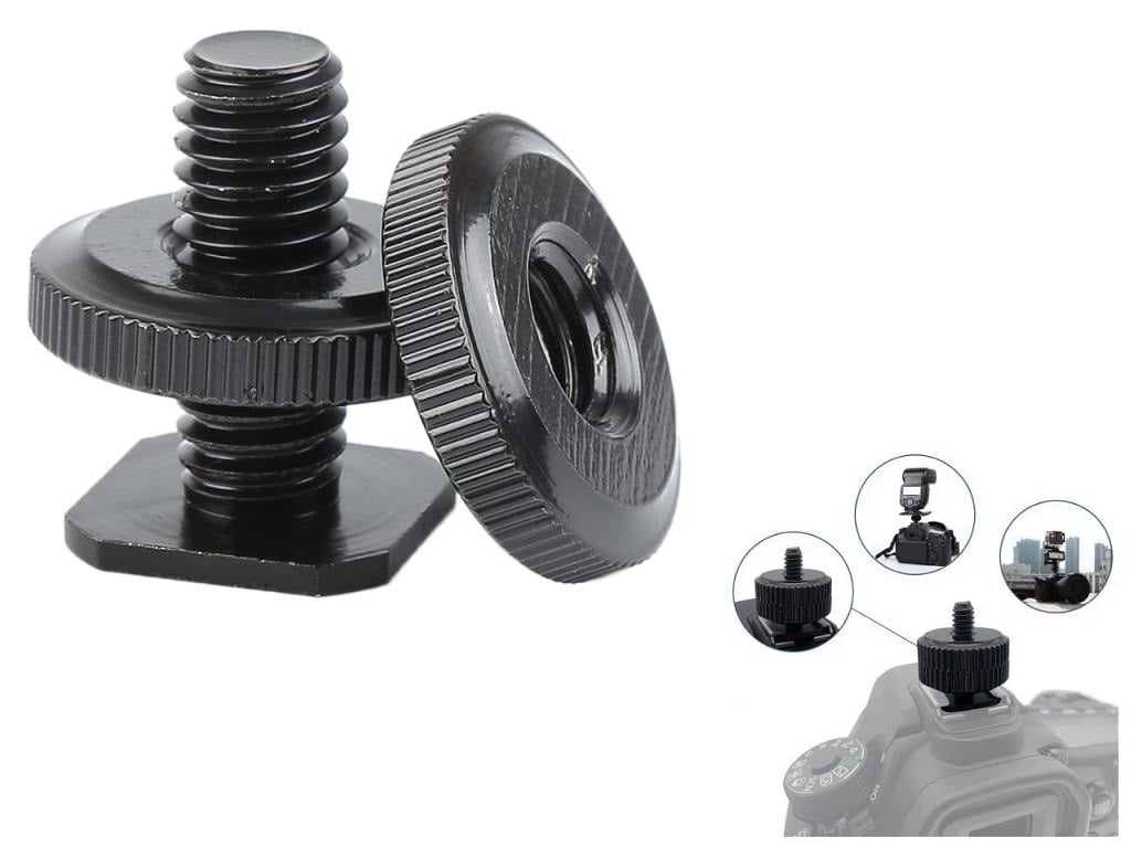 ADAPTADOR TORNILLO ZAPATA 14 MONTAJE TRÍPODE CÁMARAS FLASH - 1
