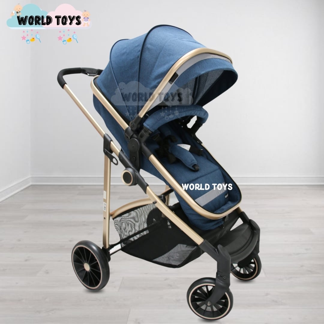 COCHE CUNA EBABY CARRI DELUXE MOISÉS AZUL - 4