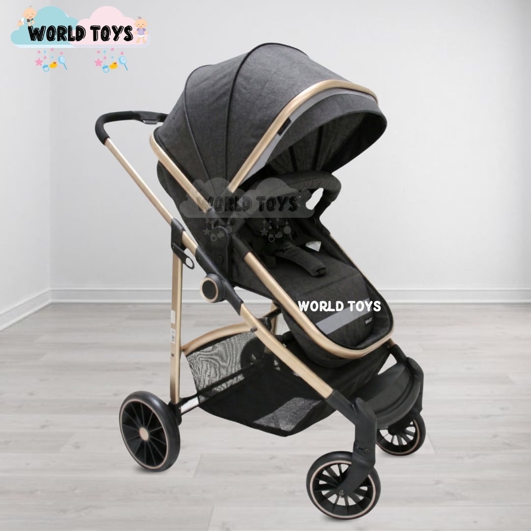 COCHE CUNA EBABY CARRI DELUXE MOISÉS GRIS OSCURO - 4