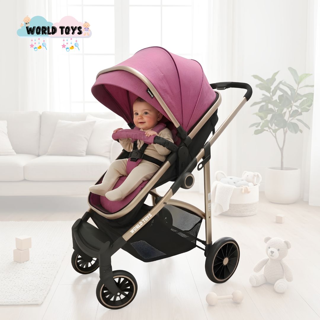 COCHE CUNA EBABY CARRI DELUXE MOISÉS E BABY ROSADO - 4
