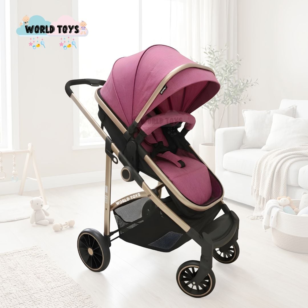 COCHE CUNA EBABY CARRI DELUXE MOISÉS E BABY ROSADO - 5