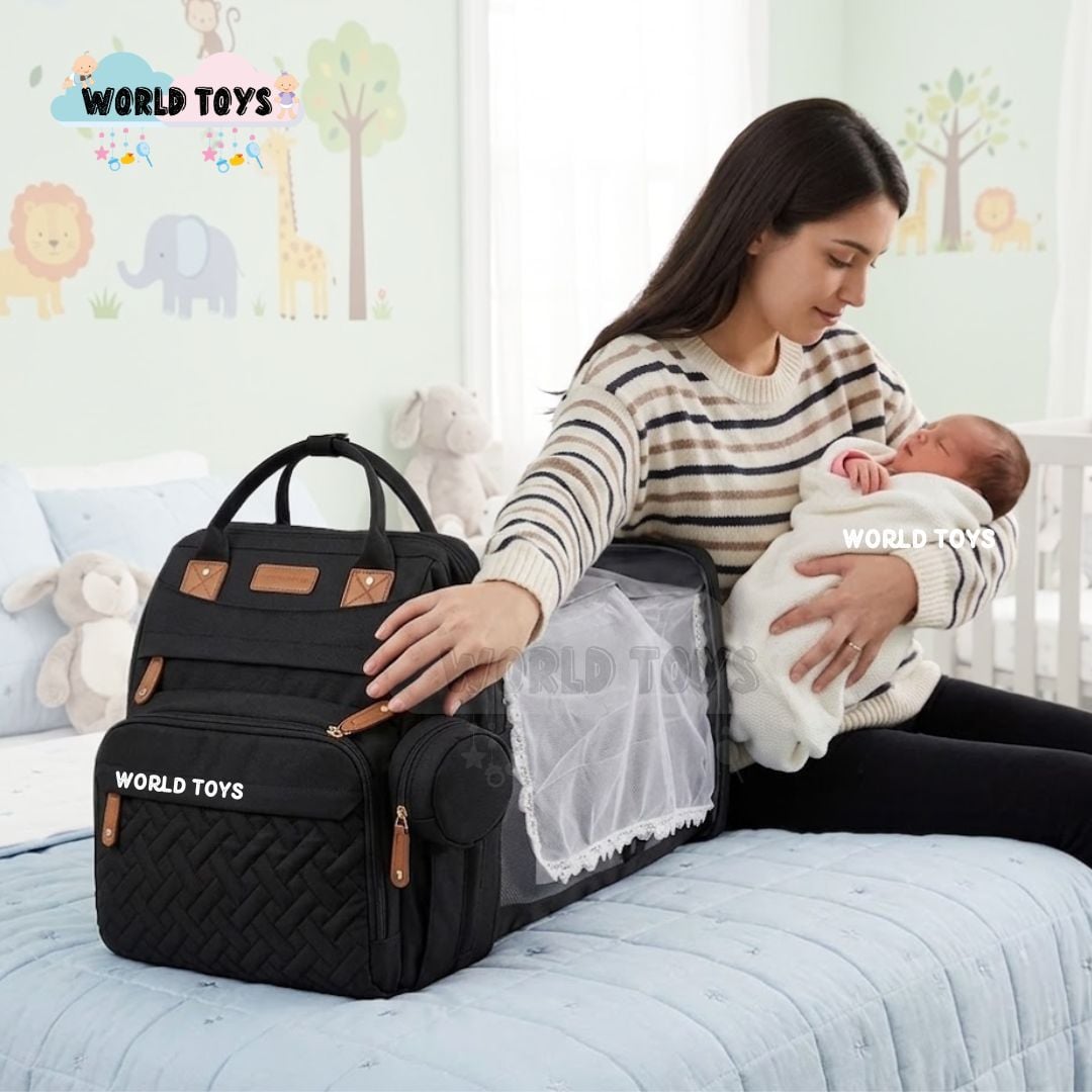 BOLSO PAÑALERO «THE BACK PACK» EXCLUSIVO NEGRO - 3