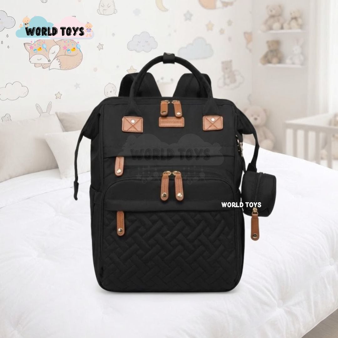 BOLSO PAÑALERO «THE BACK PACK» EXCLUSIVO NEGRO - 4