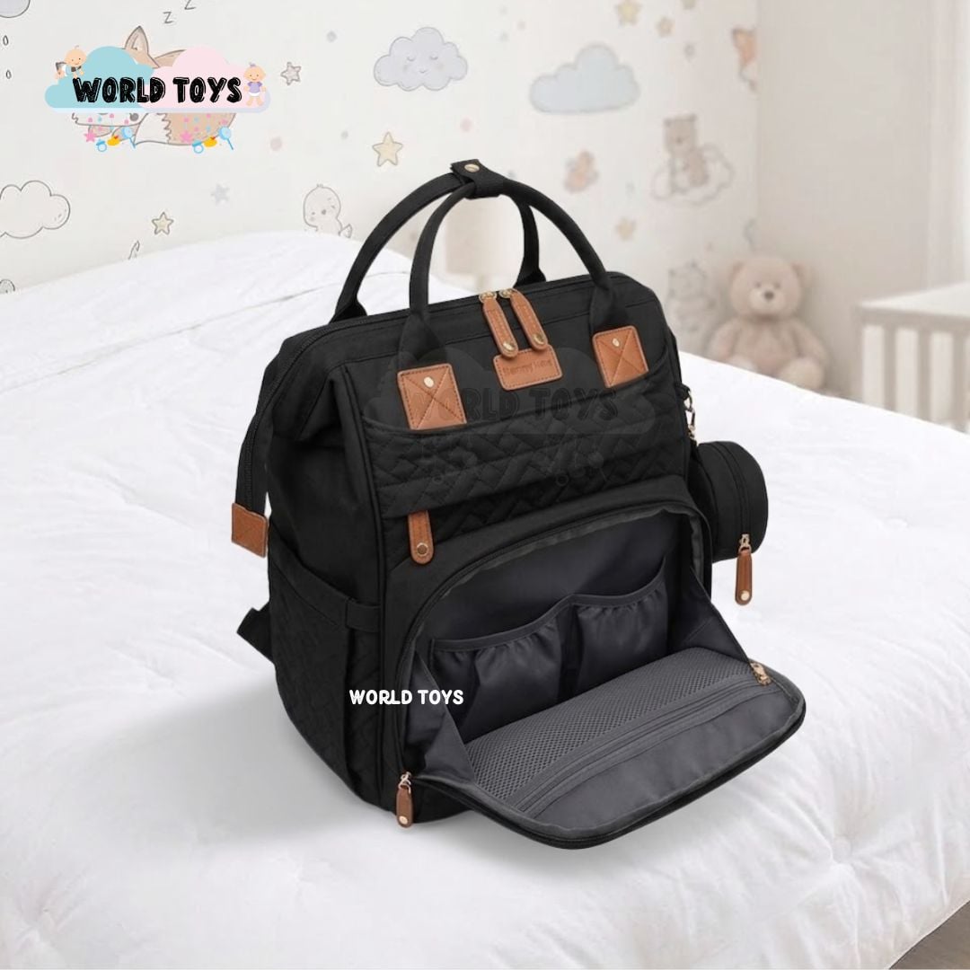 BOLSO PAÑALERO «THE BACK PACK» EXCLUSIVO NEGRO - 5