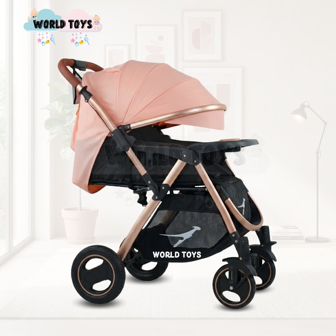 COCHE CUNA DE LUJO «RUNNER TRAVEL» ROSADO - 2
