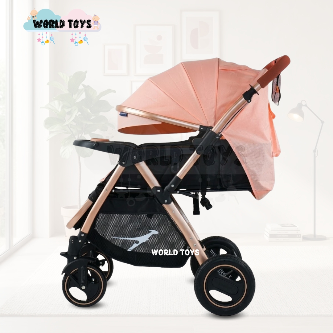 COCHE CUNA DE LUJO «RUNNER TRAVEL» ROSADO - 3