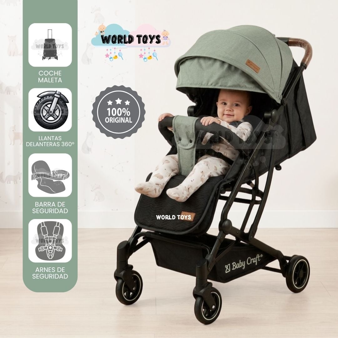 COCHE PASEO BABY HAPPY CLICK GRIS MALETA - 2