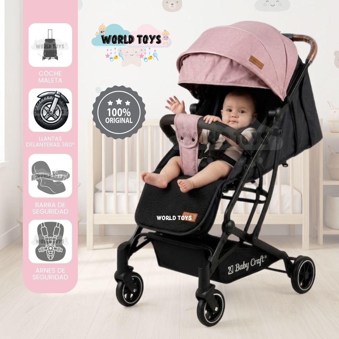 Coche De Paseo Maleta «CLICK» Edición Exclusiva Pink - 2