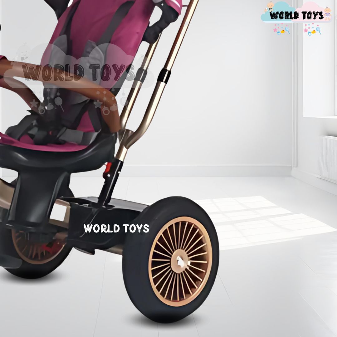 TRICICLO GIRATORIO VOYAGE «GOLDEN II NEW» FUCSIA - 2
