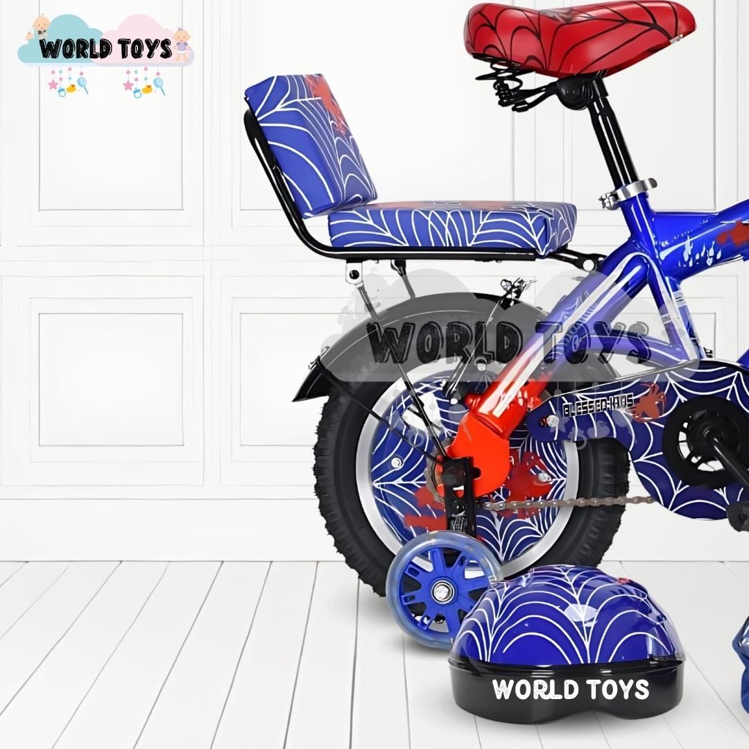 BICICLETA KINGDOM NIÑO ARO 12 SPIDER BIKE AZUL - 2