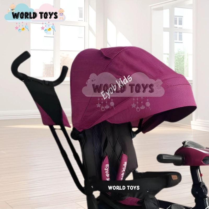 TRICICLO KIDS PEDAL BABY MORADO GUIADOR - 2
