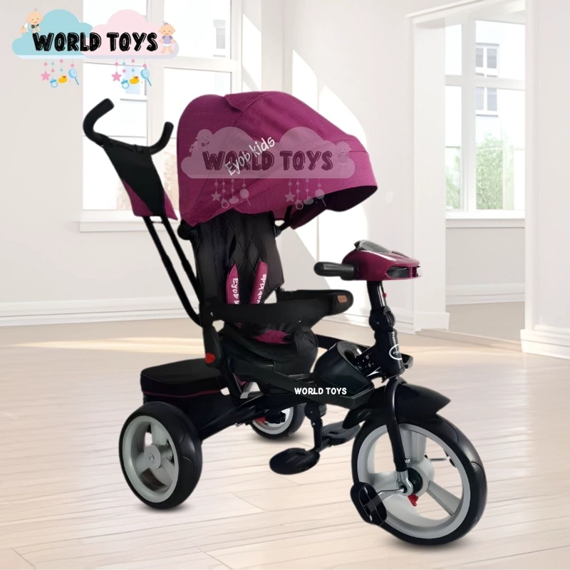 TRICICLO KIDS PEDAL BABY MORADO GUIADOR - 3