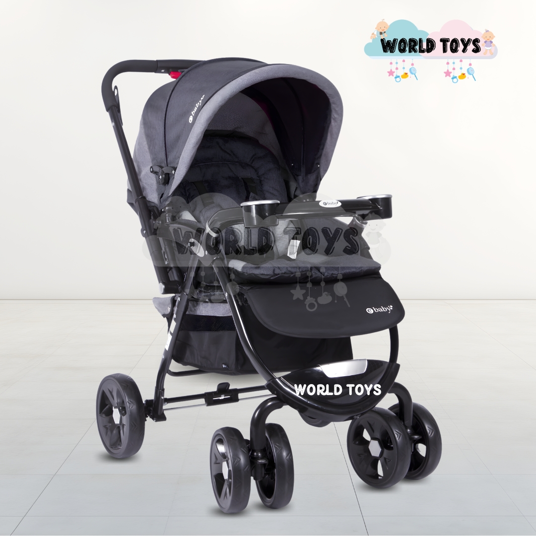 COCHE CUNA EBABY AMBANI LUJO EDICIÓN LIMITADA GRIS - 4