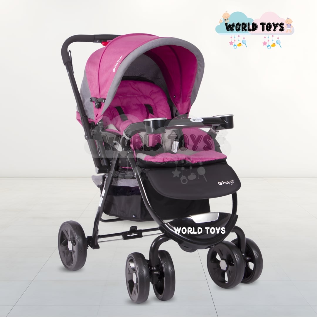 COCHE CUNA EBABY AMBANI LUJO EDICIÓN LIMITADA FUCSIA - 4