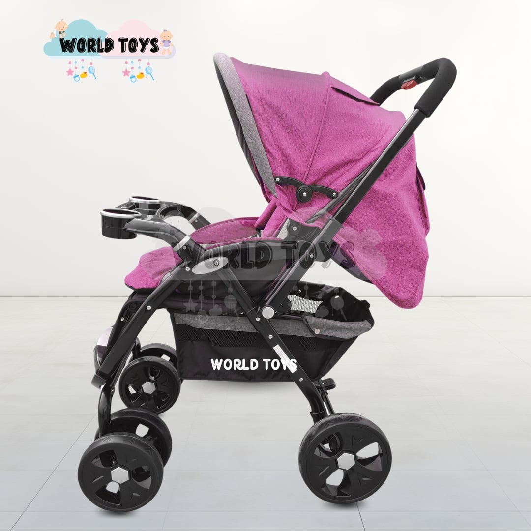 COCHE CUNA EBABY AMBANI LUJO EDICIÓN LIMITADA FUCSIA - 5