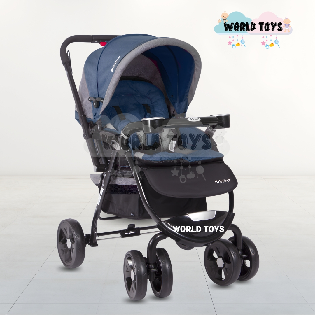 COCHE CUNA EBABY AMBANI LUJO EDICIÓN LIMITADA AZUL - 4