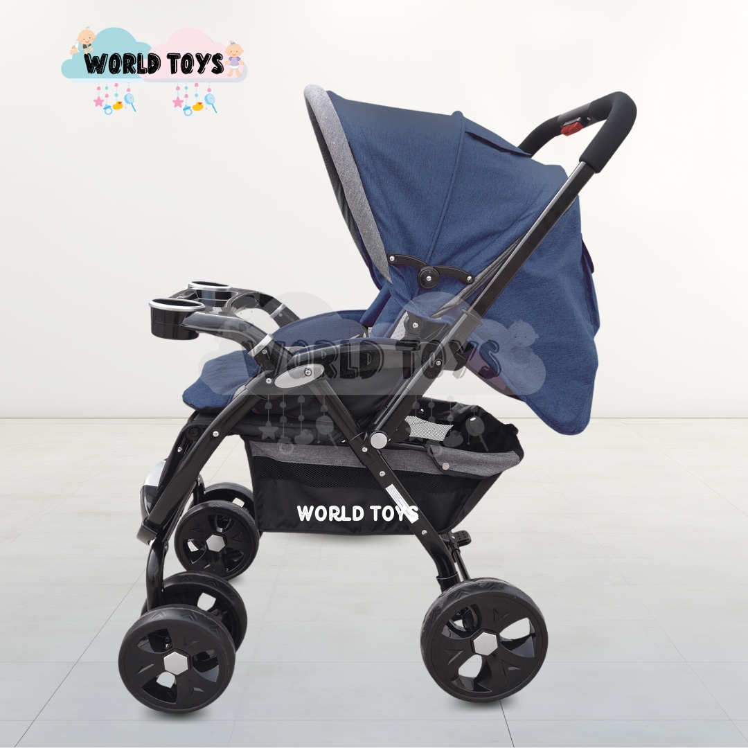 COCHE CUNA EBABY AMBANI LUJO EDICIÓN LIMITADA AZUL - 5
