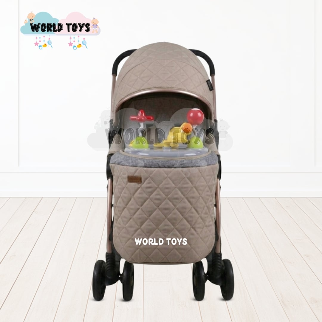 COCHE CUNA CONFORT SUMMER DREAM BEIGE MUSICAL LUJO - 4