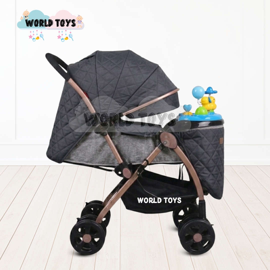 COCHE CUNA BABY SUMMER DREAM NEGRO MUSICAL LUJO - 6