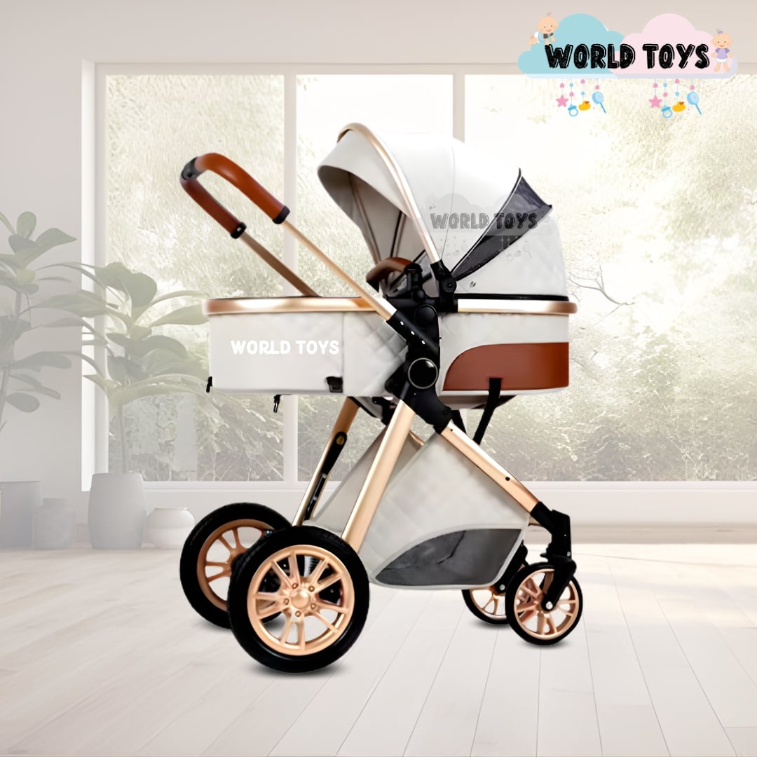 COCHE CUNA BABY GOLD LABELL BLANCO MOISÉS LUJO CON PORTABEBÉ - 3