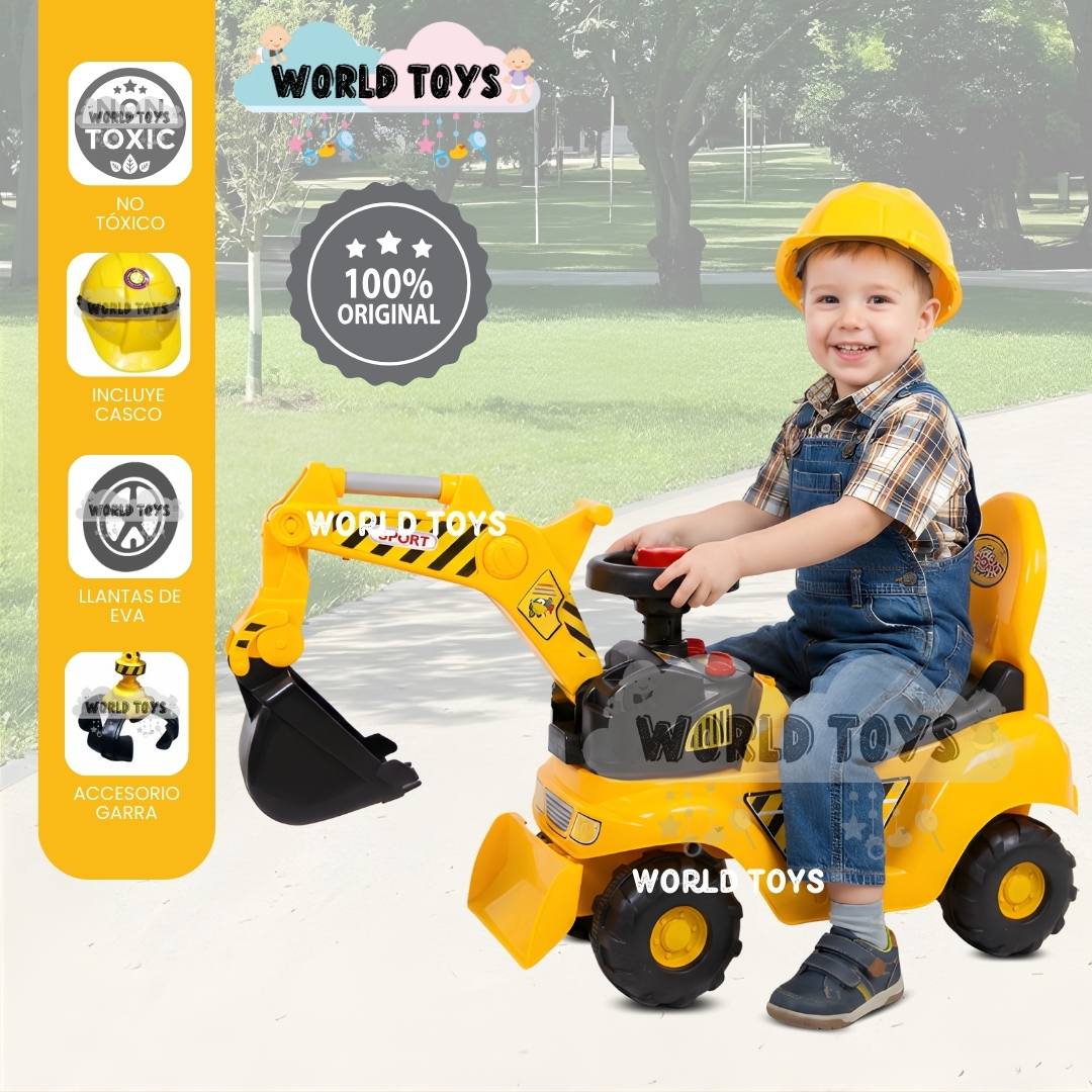 CORREPASILLO BABY NAMAKE AMARILLO DIDÁCTICO CON PALANCA EXCAVADORA - 1