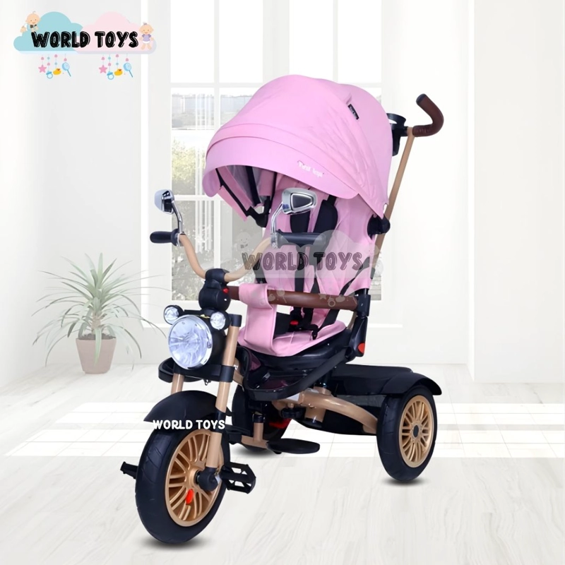 TRICICLO BABY TOYS WALK ROSA GUIADOR - 2