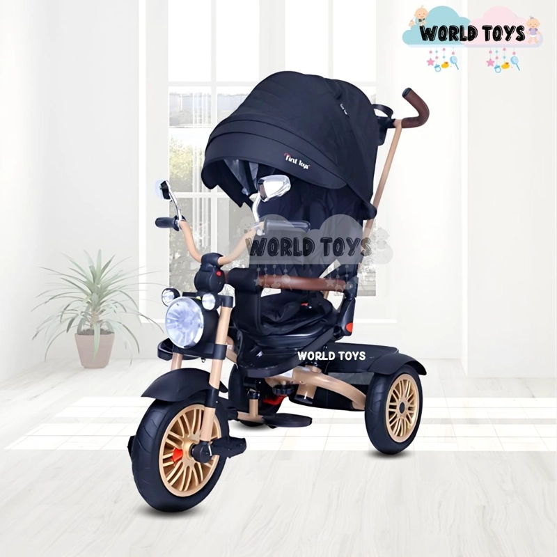 TRICICLO BABY TOYS WALK NEGRO GUIADOR - 2