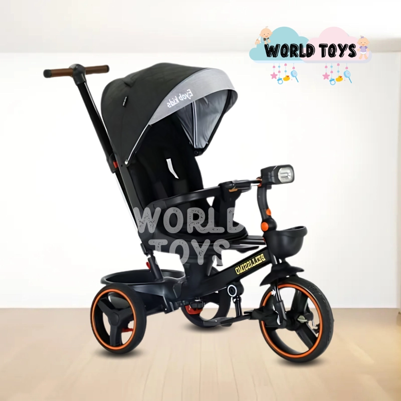 TRICICLO BEAUTIFUL BELLISSIMO NEGRO GUIADOR ITALIANO - 5