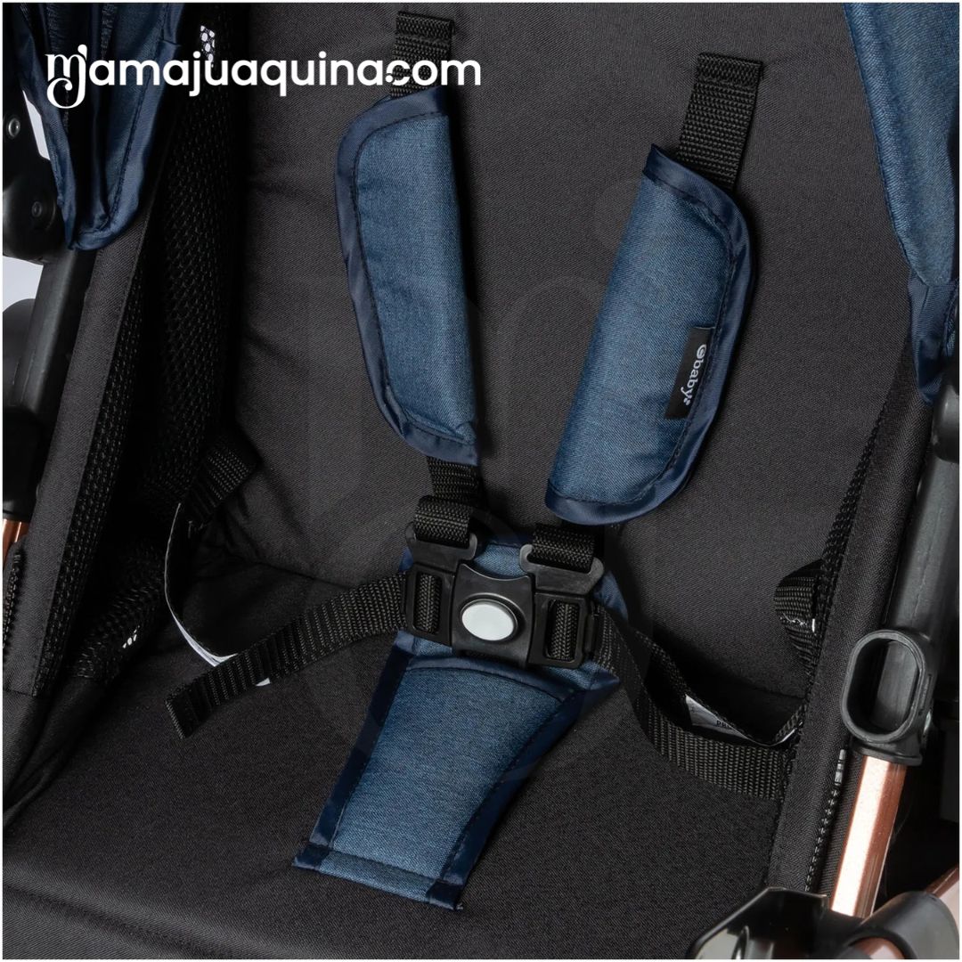 COCHE CUNA EBABY SAGIRA AZUL EDICIÓN LIMITADA - 6
