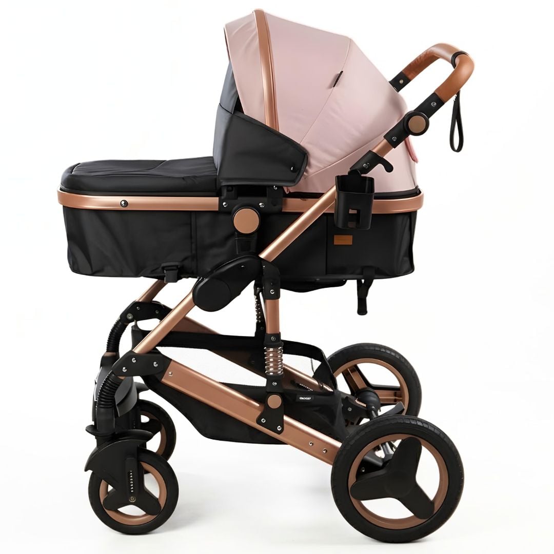 COCHE CUNA EBABY SAGIRA ROSA EDICIÓN LIMITADA - 1