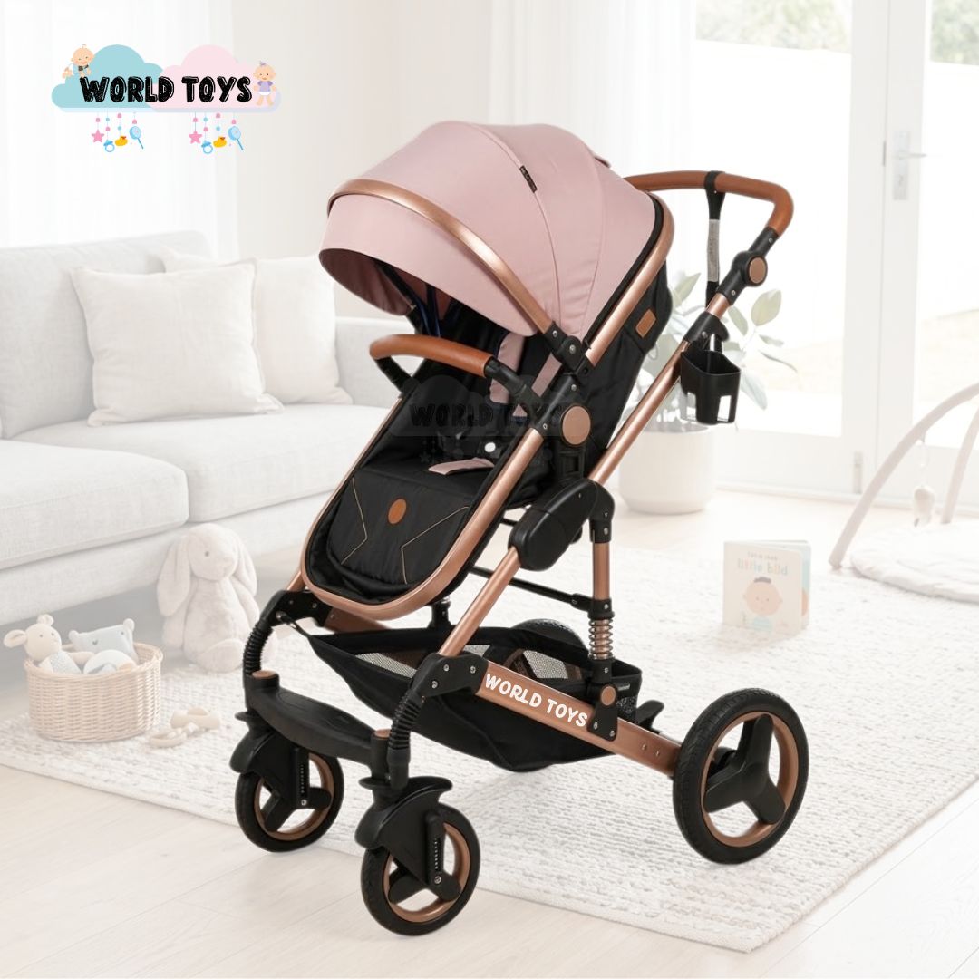 COCHE CUNA EBABY SAGIRA ROSA EDICIÓN LIMITADA - 5