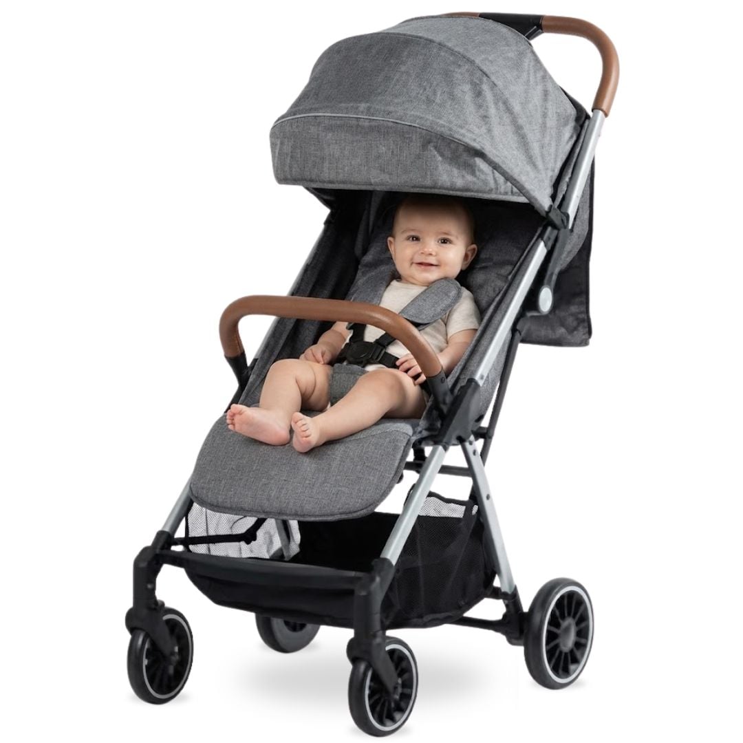 COCHE MALETA PARA BEBÉ «SAFFE» DE FÁCIL PLEGADO GRIS - 1