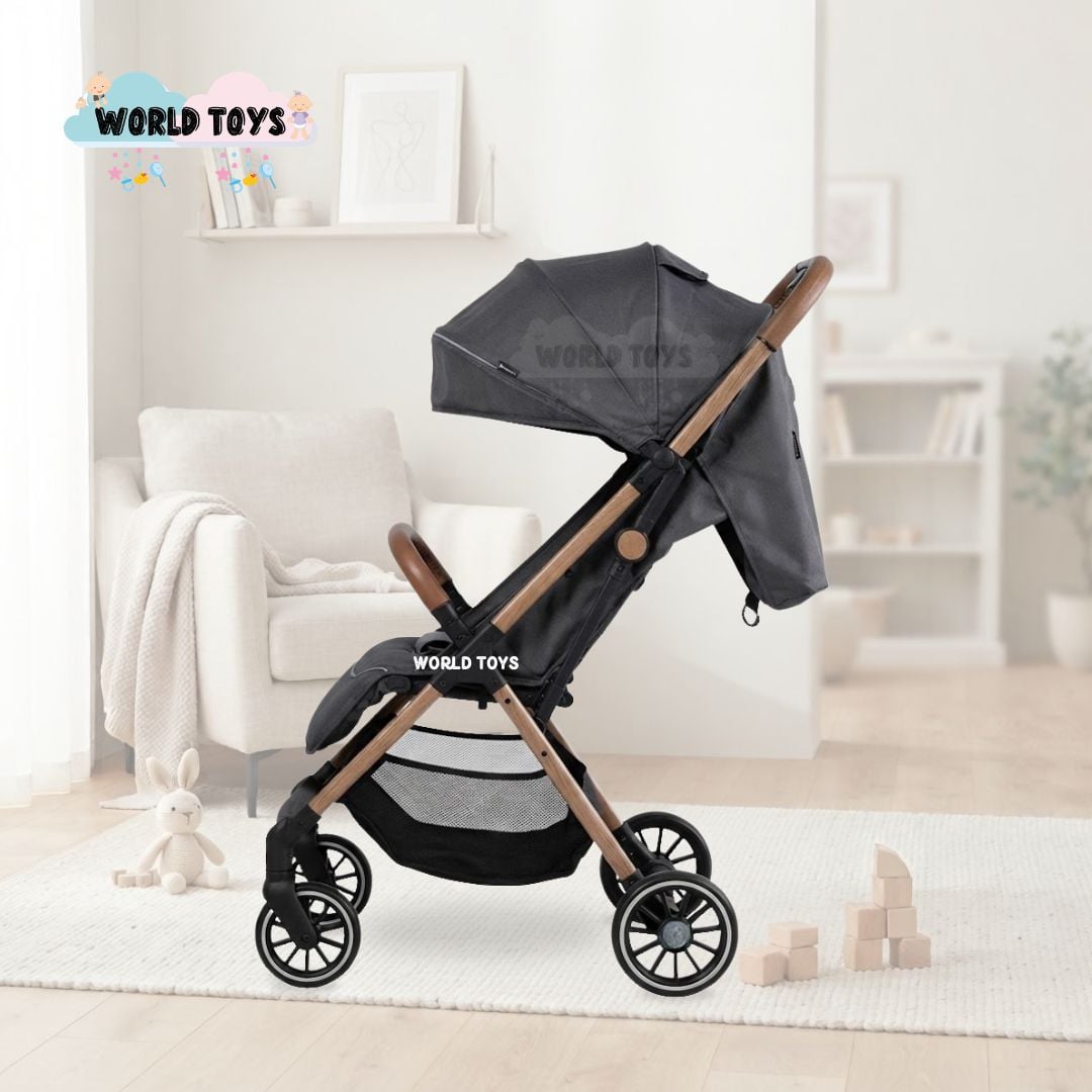 COCHE MALETA PARA BEBÉ «SAFFE» DE FÁCIL PLEGADO NEGRO - 4