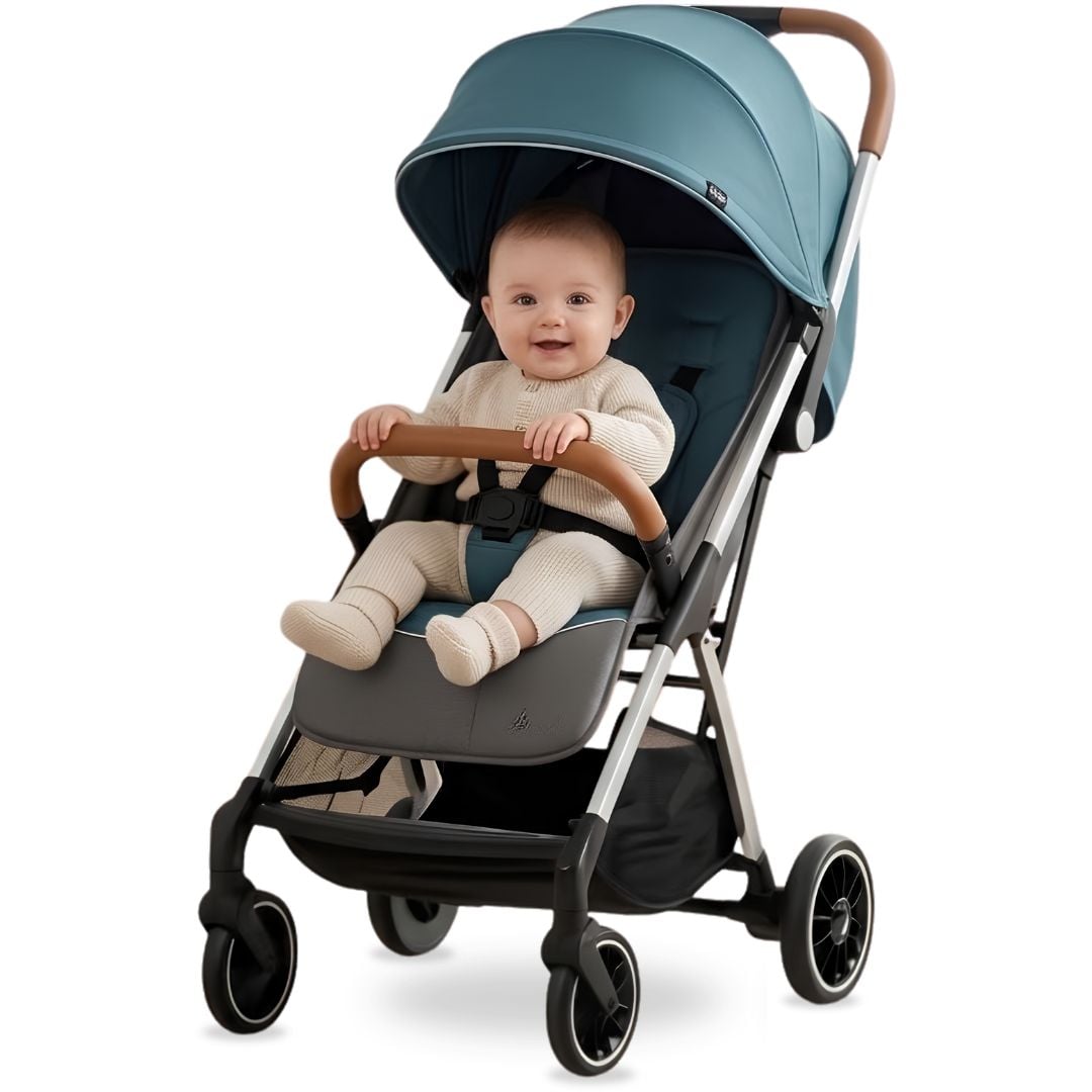 COCHE MALETA PARA BEBÉ «SAFFE» DE FÁCIL PLEGADO AZUL - 1
