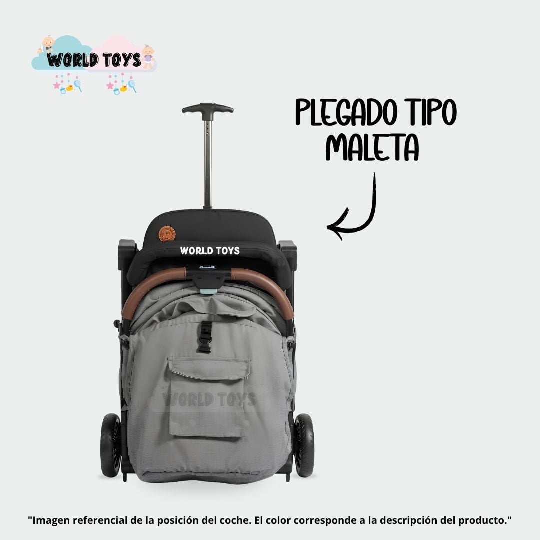 COCHE MALETA PARA BEBÉ «SAFFE» DE FÁCIL PLEGADO AZUL - 2