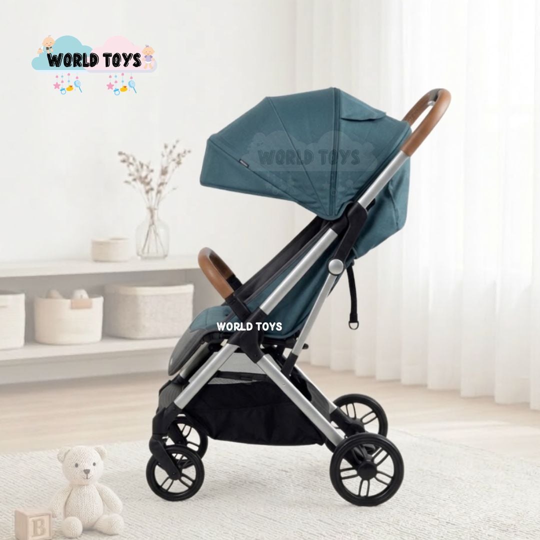 COCHE MALETA PARA BEBÉ «SAFFE» DE FÁCIL PLEGADO AZUL - 4