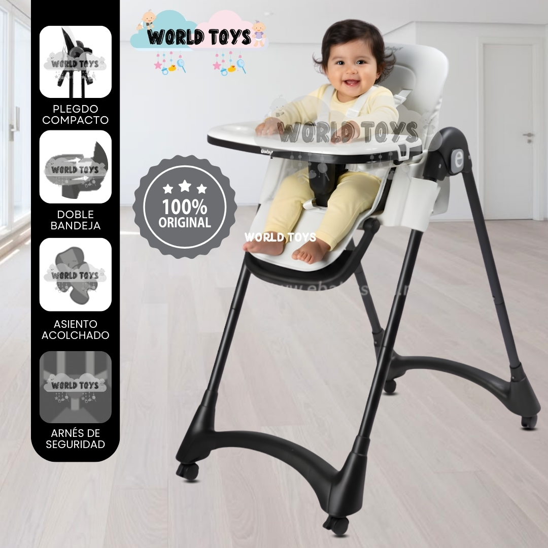 SILLA DE COMER PLEGABLE «ALAI» BLANCO - 1
