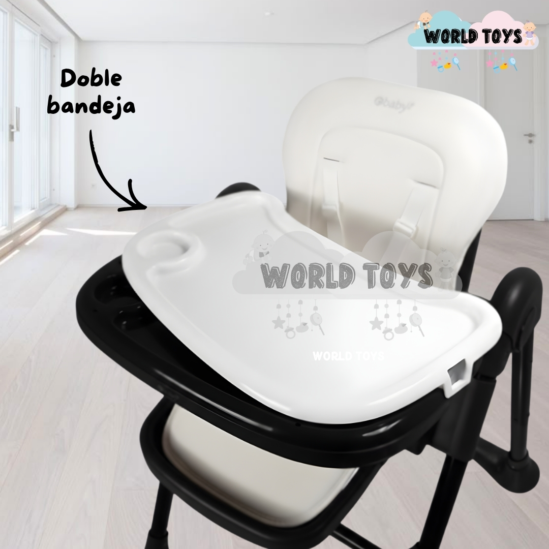 SILLA DE COMER PLEGABLE «ALAI» BLANCO - 2