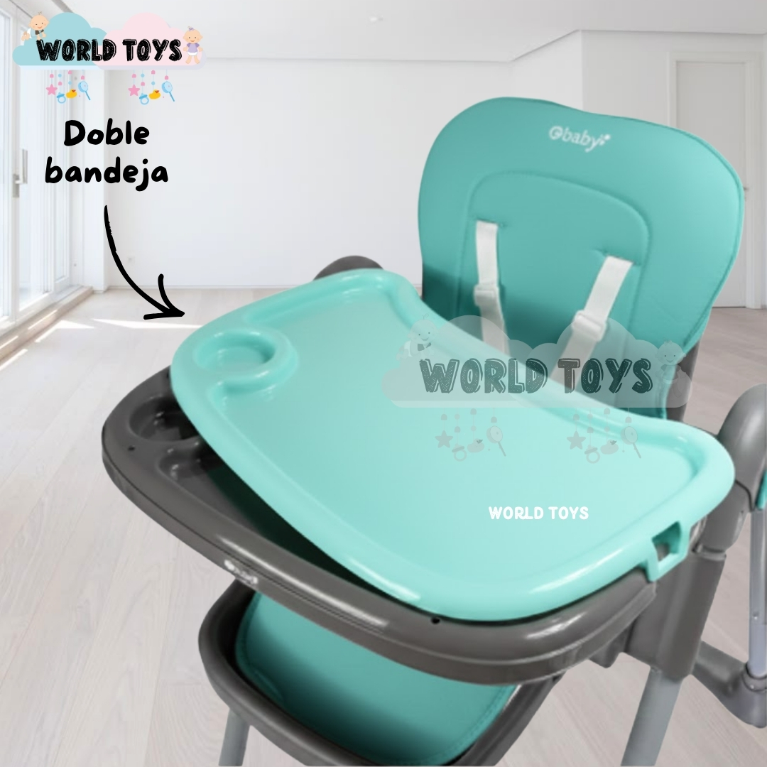 SILLA DE COMER PLEGABLE «ALAI» CELESTE - 2