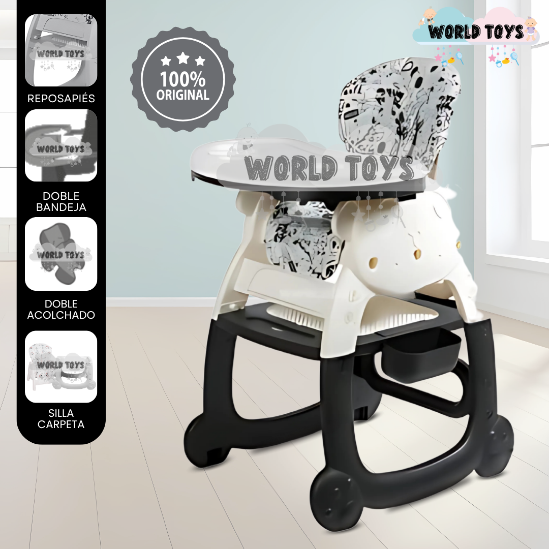 SILLA DE COMER CARPETA «ARTTIE» DISEÑO EXCLUSIVO NEGRO - 1