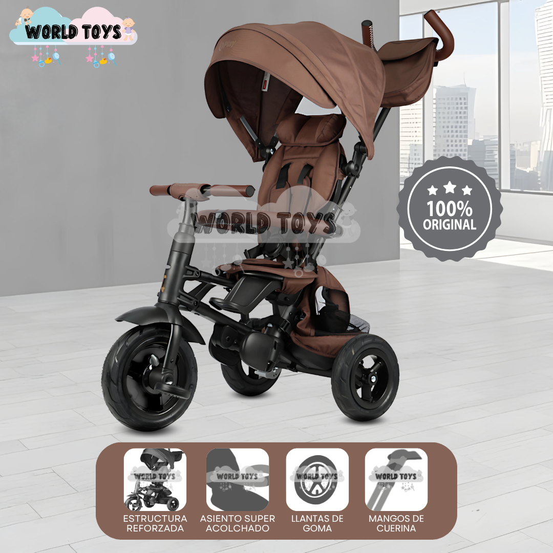 TRICICLO GUIADOR 3 EN 1 «RITO PREMIUM» EDICIÓN ESPECIAL CAFÉ - 1