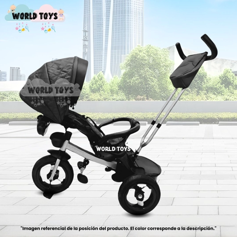 TRICICLO GIRATORIO 3 EN 1 «SMART PREMIUM» USB BLUETOOTH ROSA - 4