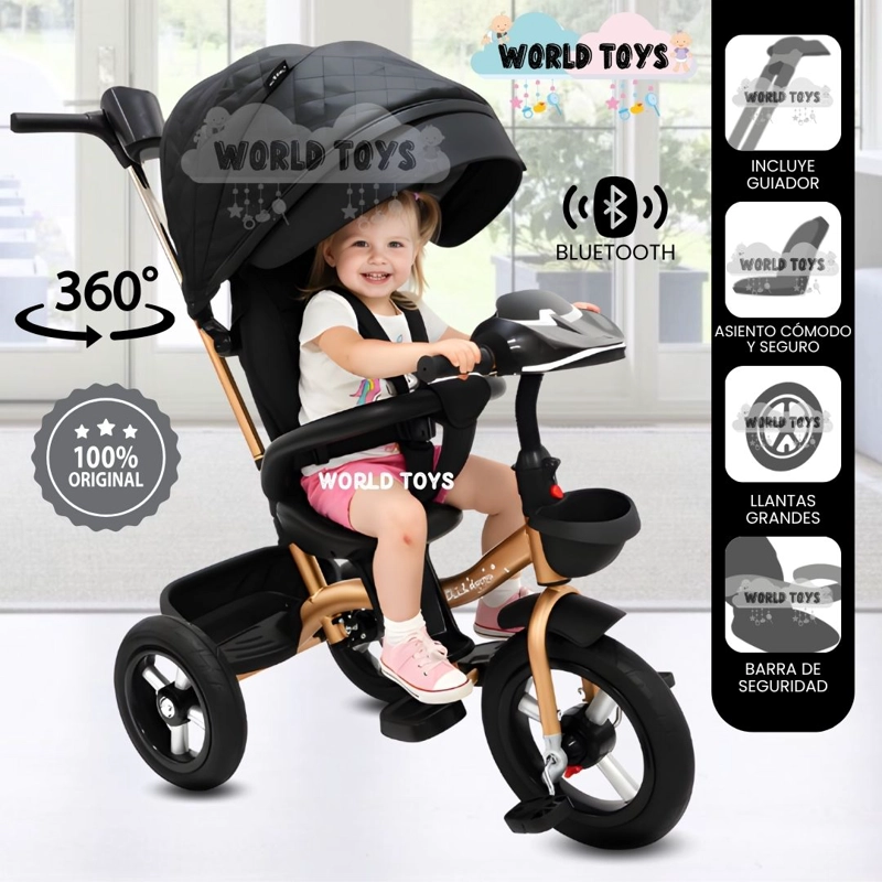 TRICICLO GUIADOR GIRATORIO «MAXUS» EDICIÓN LIMITADA NEGRO - 1