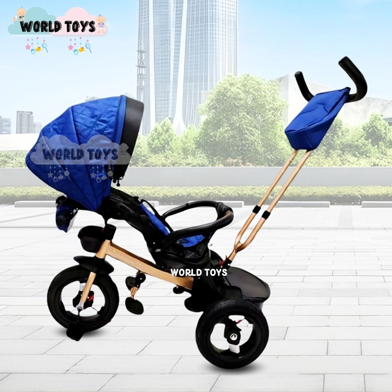 TRICICLO GIRATORIO 3 EN 1 «SMART PREMIUM» USB BLUETOOTH AZUL - 4