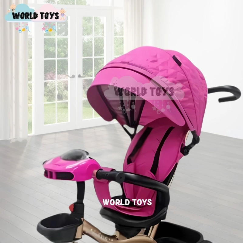 TRICICLO GUIADOR GIRATORIO «GOLDEN SPEED» PREMIUM PINK - 2
