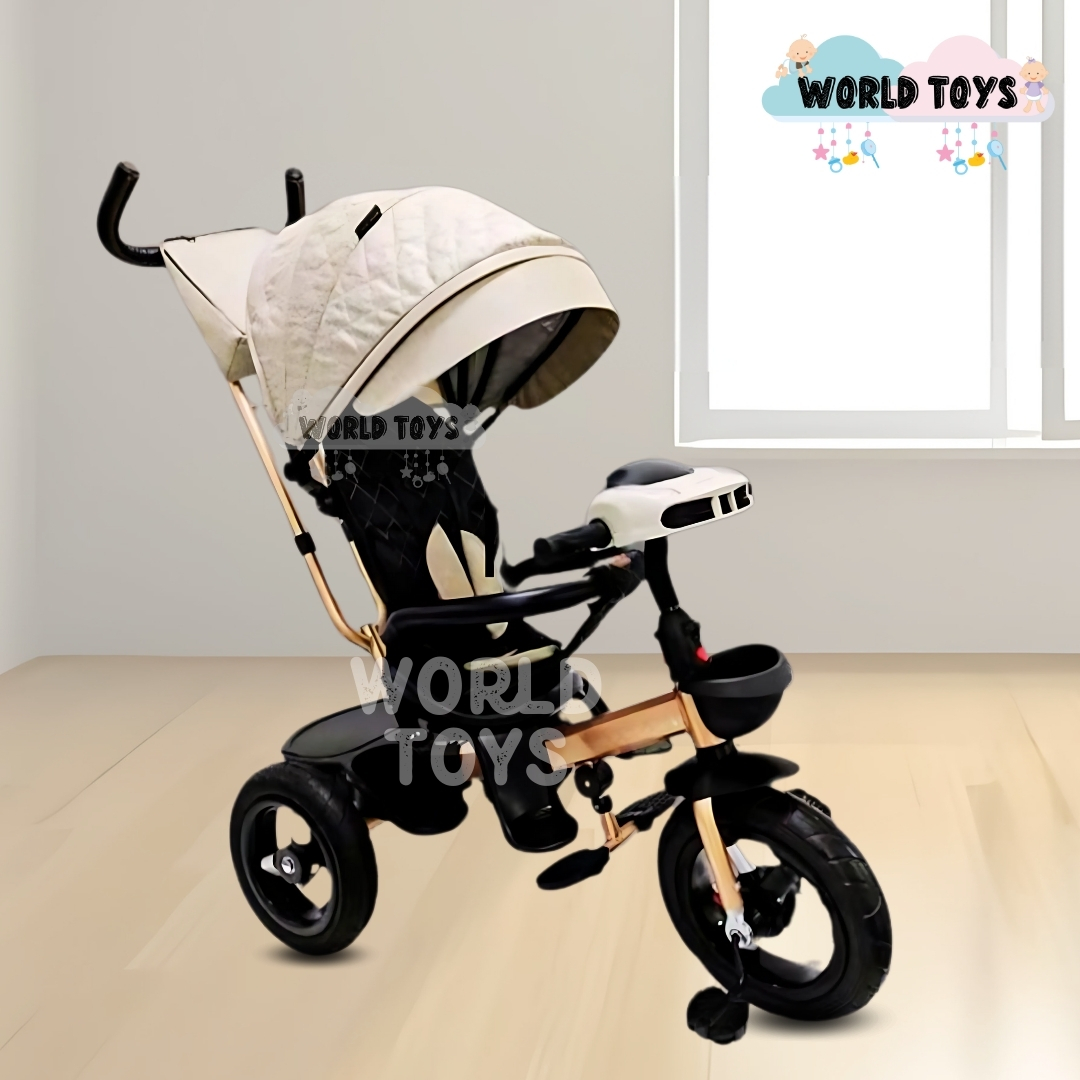 TRICICLO GIRATORIO 3 EN 1 «SMART PREMIUM» USB BLUETOOTH BEIGE - 5